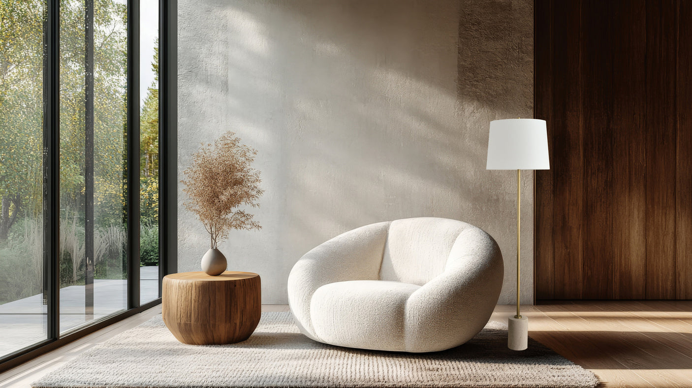 Lambeth Floor Lamp - Travertine