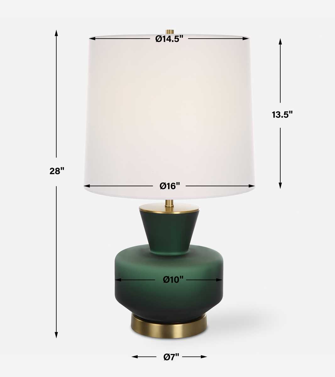 Trentino Table Lamp, Green