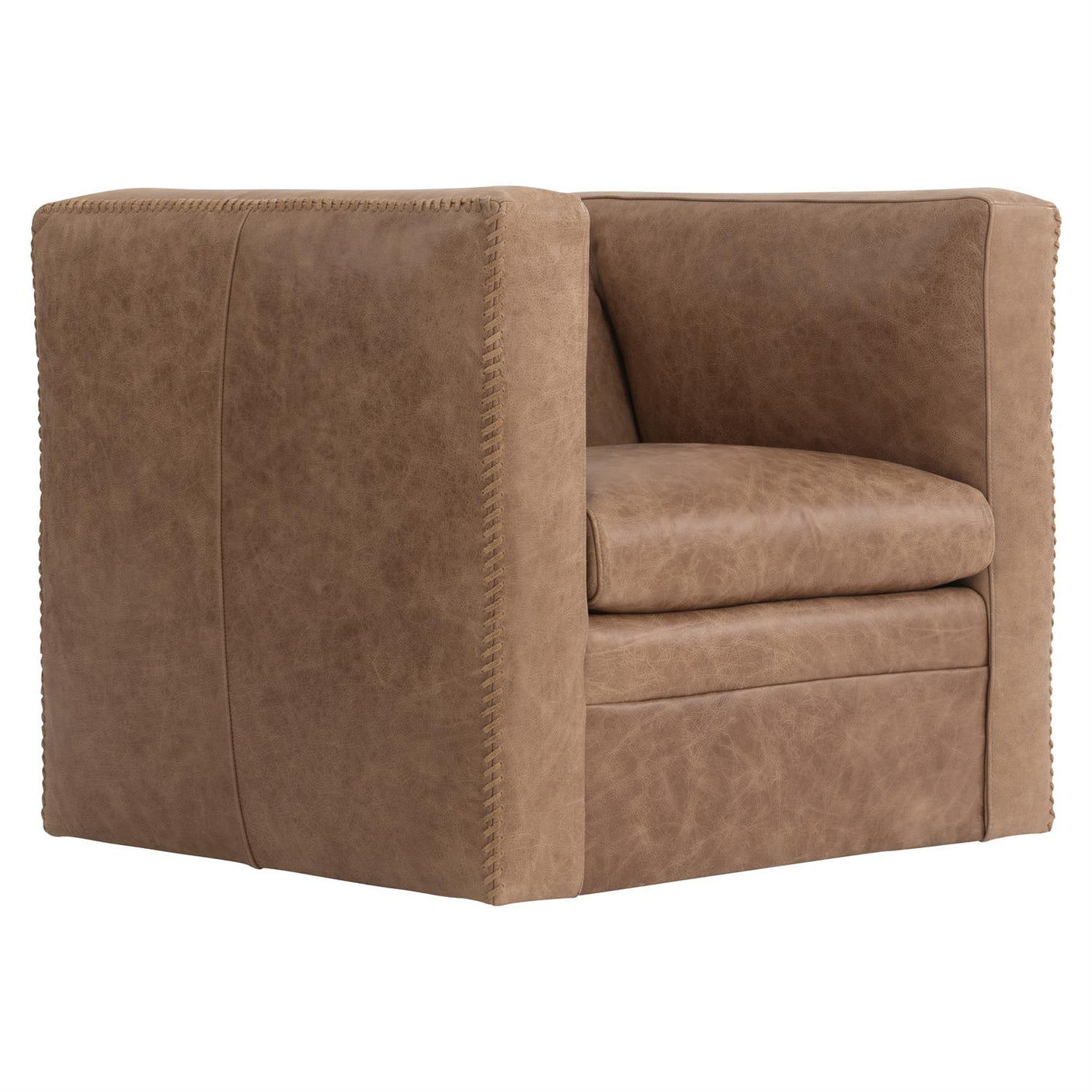 HUDSON LEATHER SWIVEL CHAIR