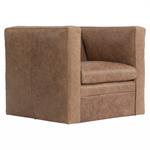 HUDSON LEATHER SWIVEL CHAIR