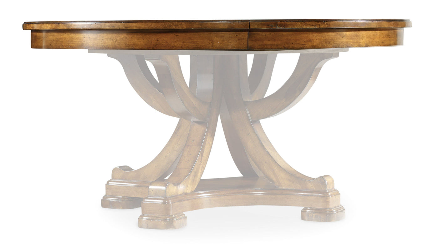 Tynecastle 60in Round Pedestal Dining Table Top w/1-18in Leaf 5323-75004