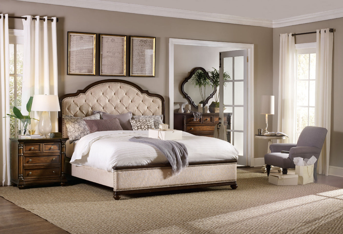 Hooker Furniture Leesburg Queen Upholstered Bed 5381-90850