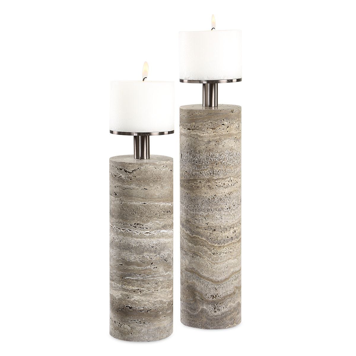Shadowstone, Candleholders, S/2 - Kings Fine Art & Decor