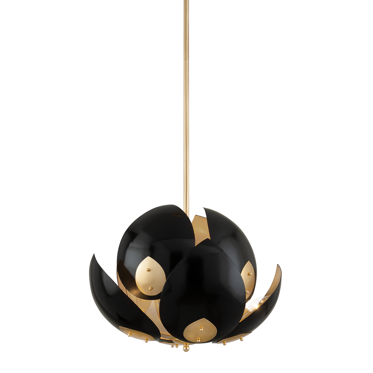 lotus-chandelier-5708-GL/BK