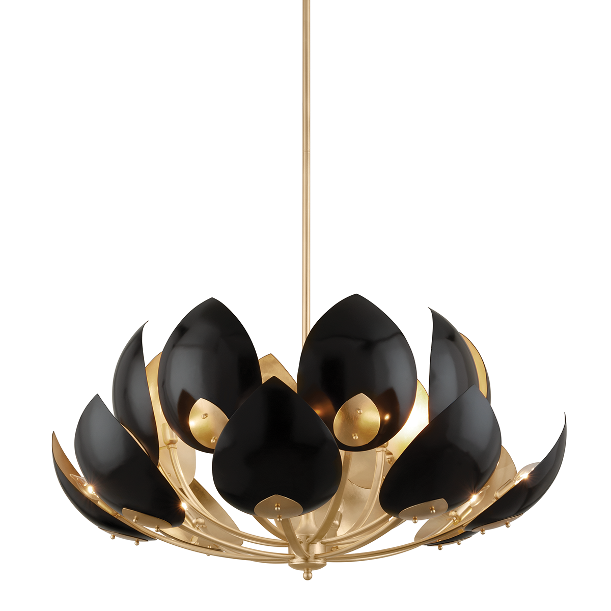 lotus-chandelier-5739-GL/BK