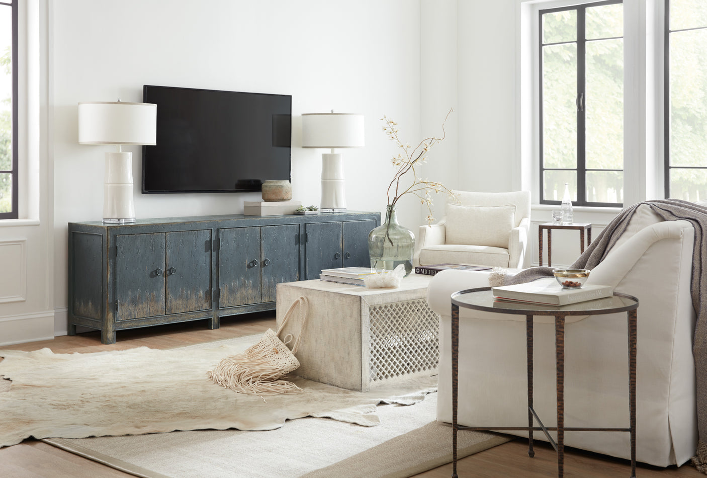 Hooker Furniture Boheme Salvator Media Console 5750-55489-BLU