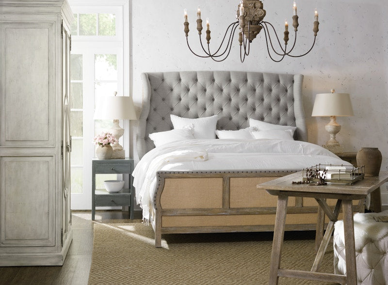 Hooker Furniture Boheme Bon Vivant De-Constructed King Uph Bed 5750-90166-MWD