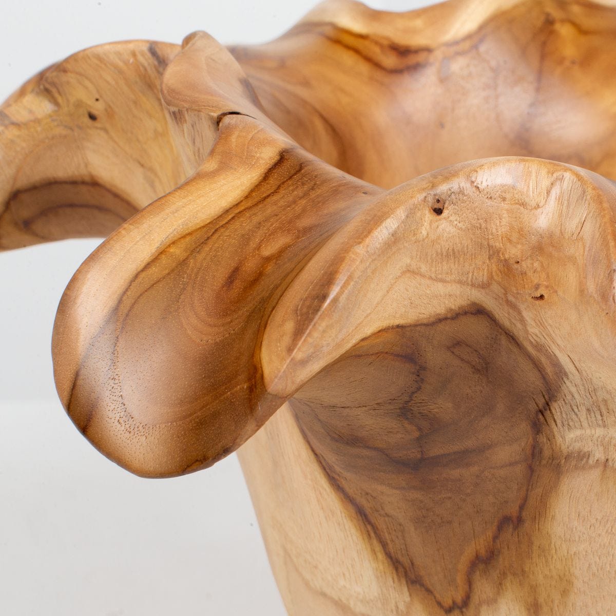 Teak Flow Outdoor Bowl, Natural