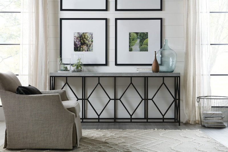 Hooker Furniture Ciao Bella Metal and Faux Concrete Console Table 5805-85002-00