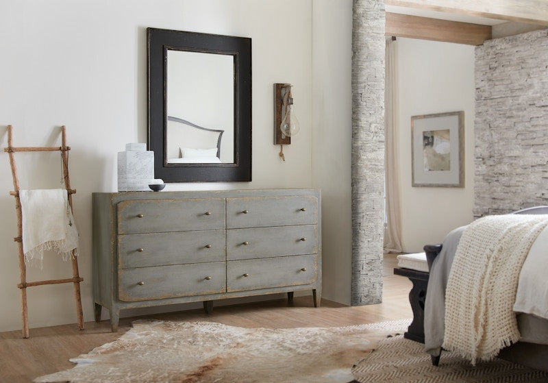 Hooker Furniture Ciao Bella Six-Drawer Dresser- Speckled Gray 5805-90002-95