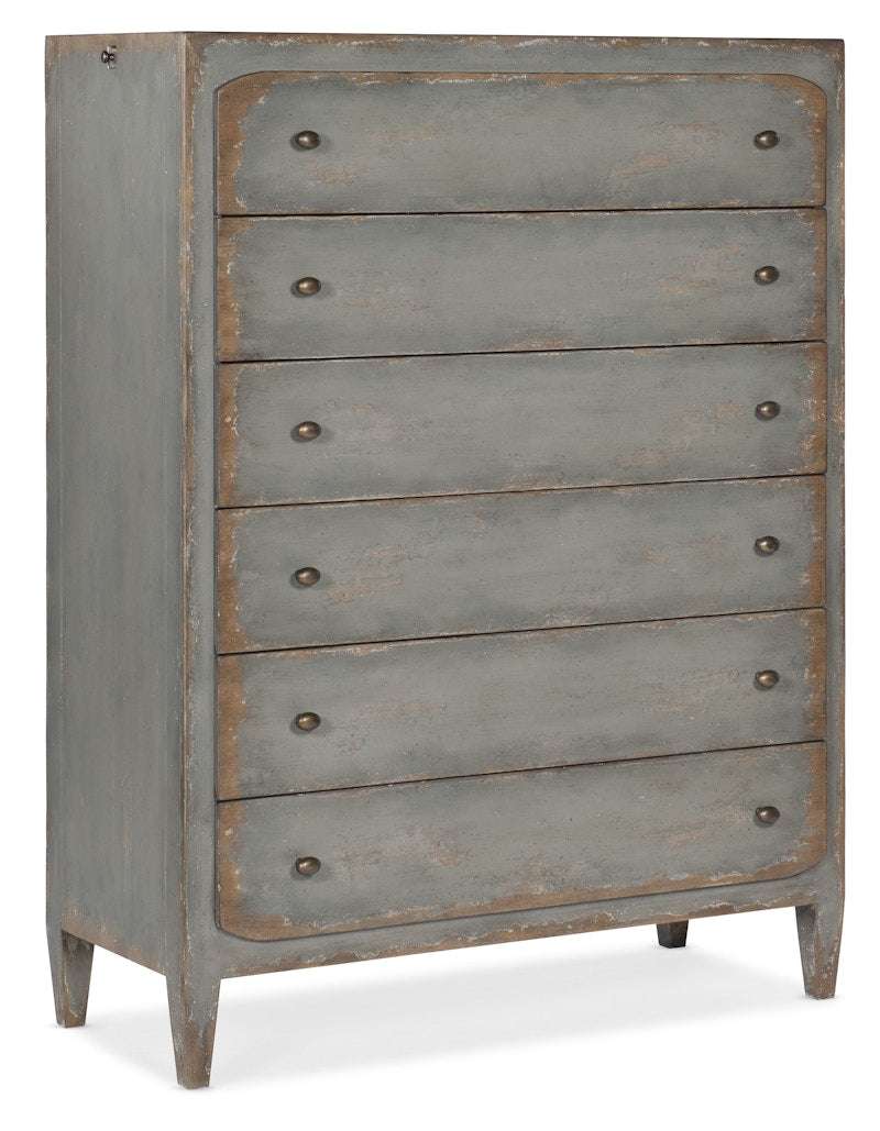 Hooker Furniture Ciao Bella Six-Drawer Chest- Speckled Gray 5805-90010-95
