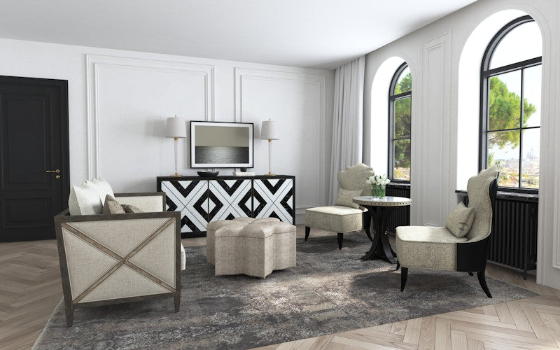 Hooker Furniture Sanctuary Noir Et Blanc Entertainment Console 5875-55480-00