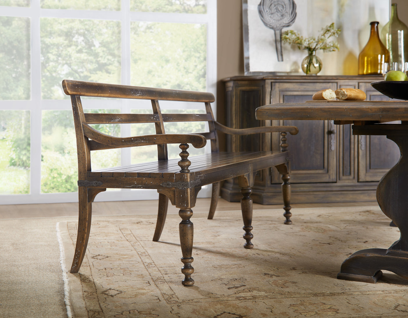 Hooker Furniture Hill Country Helotes Dining Bench 5960-75315-BRN