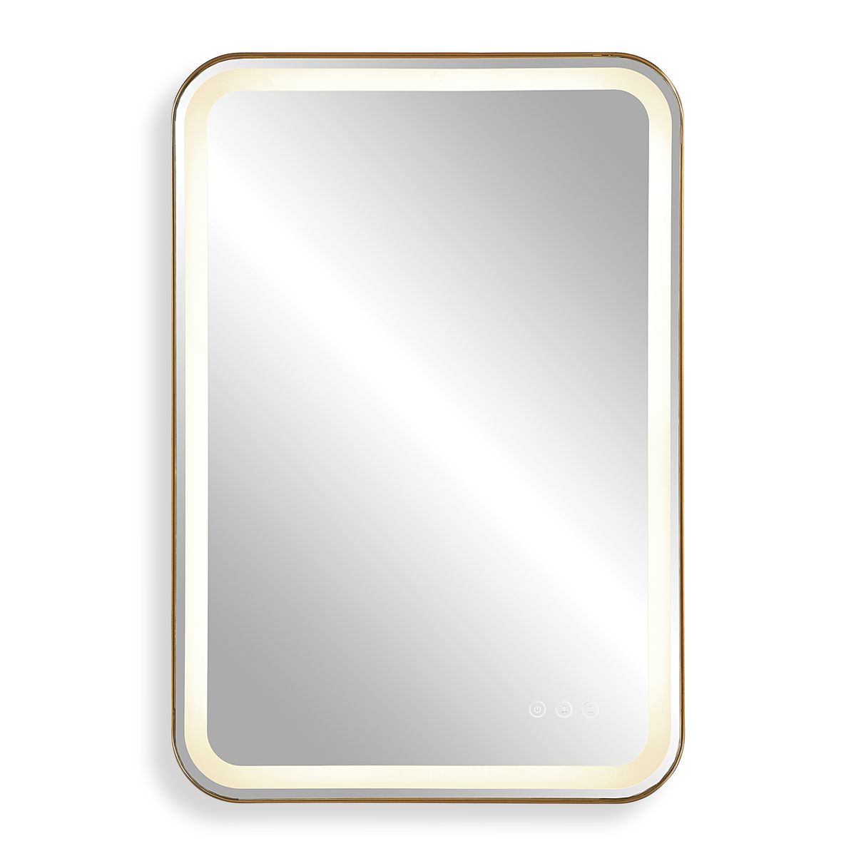 Crofton Lighted Vanity Mirror, Brass - Kings Fine Art & Decor