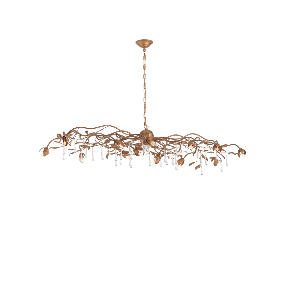 Bay Laurel Leaf Crystal Chandelier