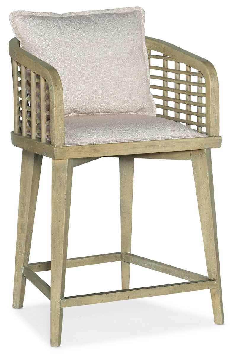 Hooker Furniture Surfrider Barrel Back Counter Stool 6015-75350-80