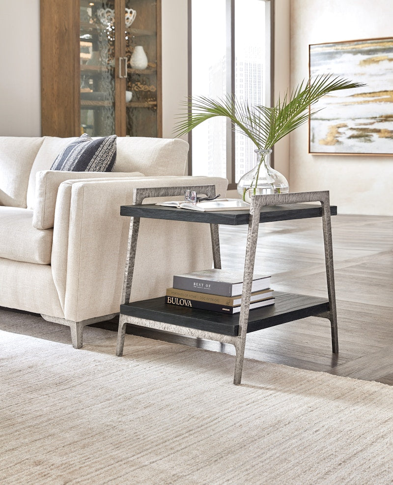 Hooker Furniture Chapman Shou Sugi Ban End Table 6033-80214-99
