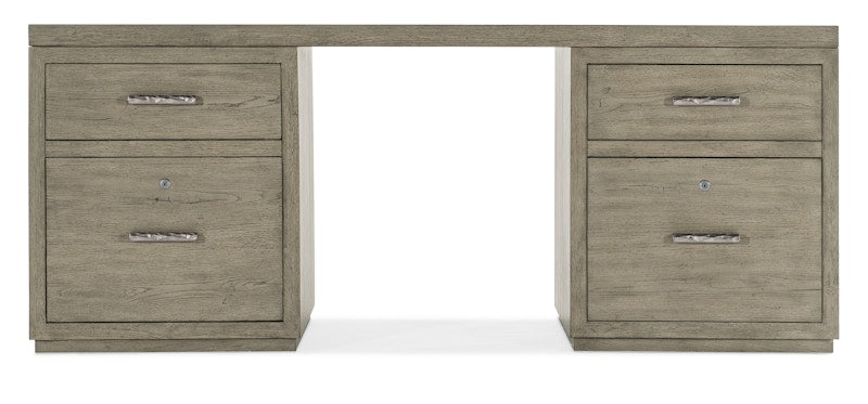 Hooker Furniture Linville Falls Desk - 72in Top-2 Small Files 6150-10904-85