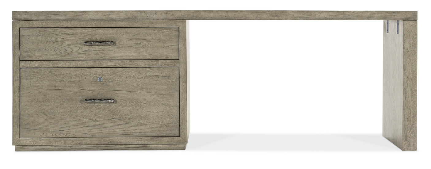 Hooker Furniture Linville Falls Desk - 84in Top-Lateral File and Leg 6150-10917-85
