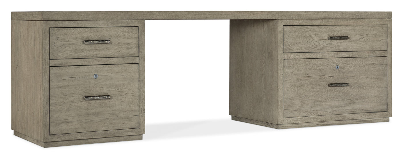 Hooker Furniture Linville Falls Desk - 96in Top-Small File and Lateral File 6150-10923-85