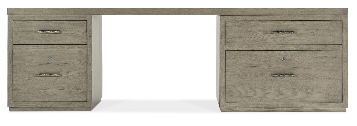 Hooker Furniture Linville Falls Desk - 96in Top-Small File and Lateral File 6150-10923-85