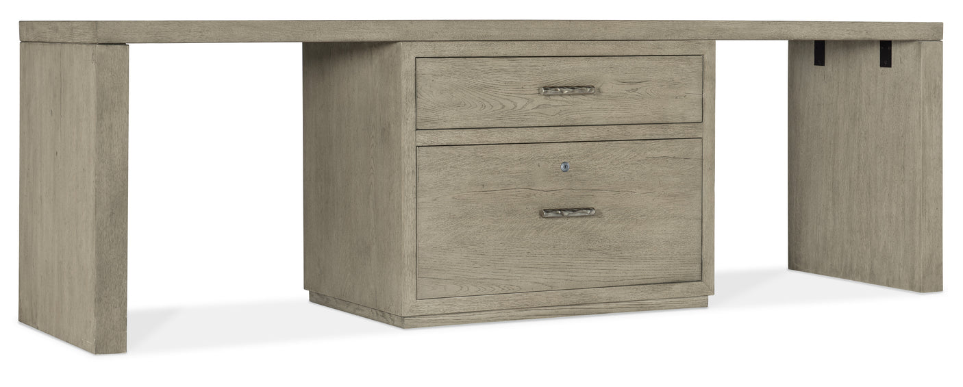 Hooker Furniture Linville Falls Desk - 96in Top-Lateral File and 2 Legs 6150-10926-85