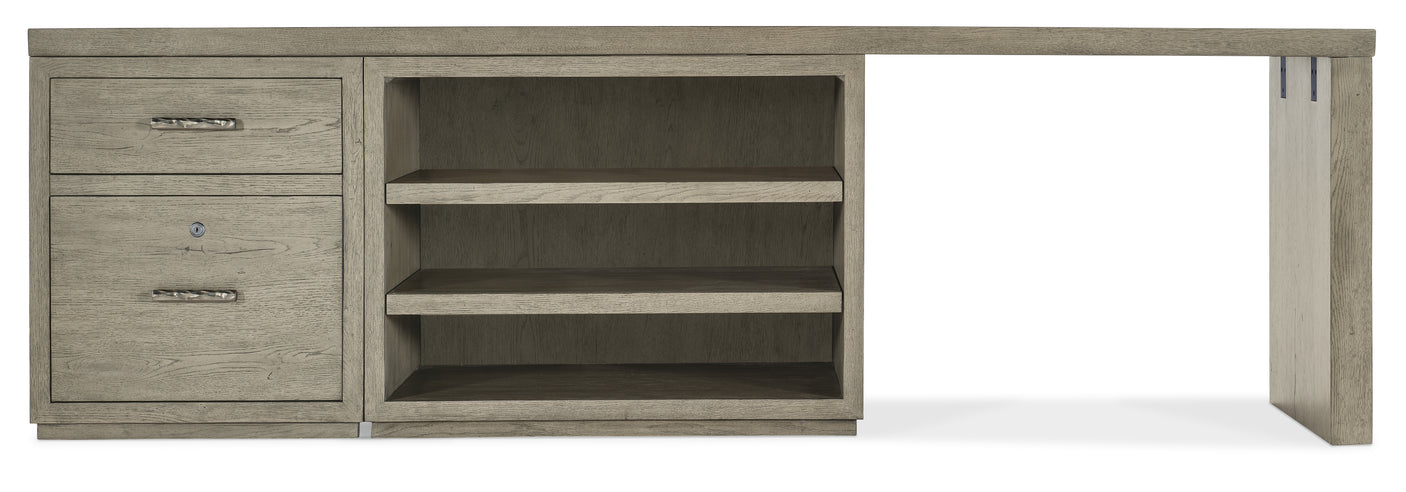 Hooker Furniture Linville Falls Desk - 96in Top-Small File-Open and Leg 6150-10927-85