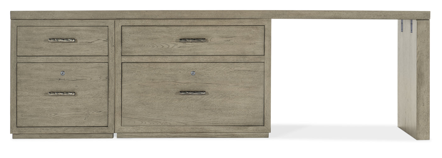 Hooker Furniture Linville Falls Desk - 96in Top-Small File-Lateral File and Leg 6150-10928-85