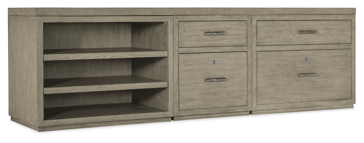 Hooker Furniture Linville Falls Credenza - 96in Top-Small File-Lateral File and Open 6150-10929-85