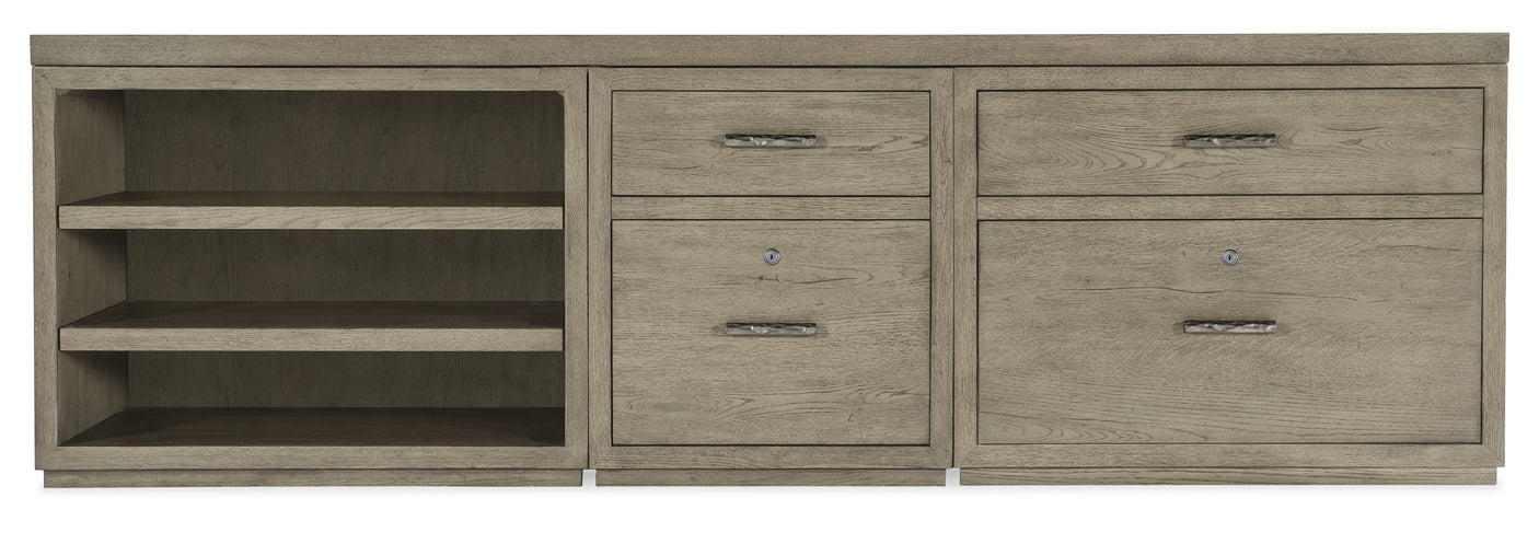 Hooker Furniture Linville Falls Credenza - 96in Top-Small File-Lateral File and Open 6150-10929-85