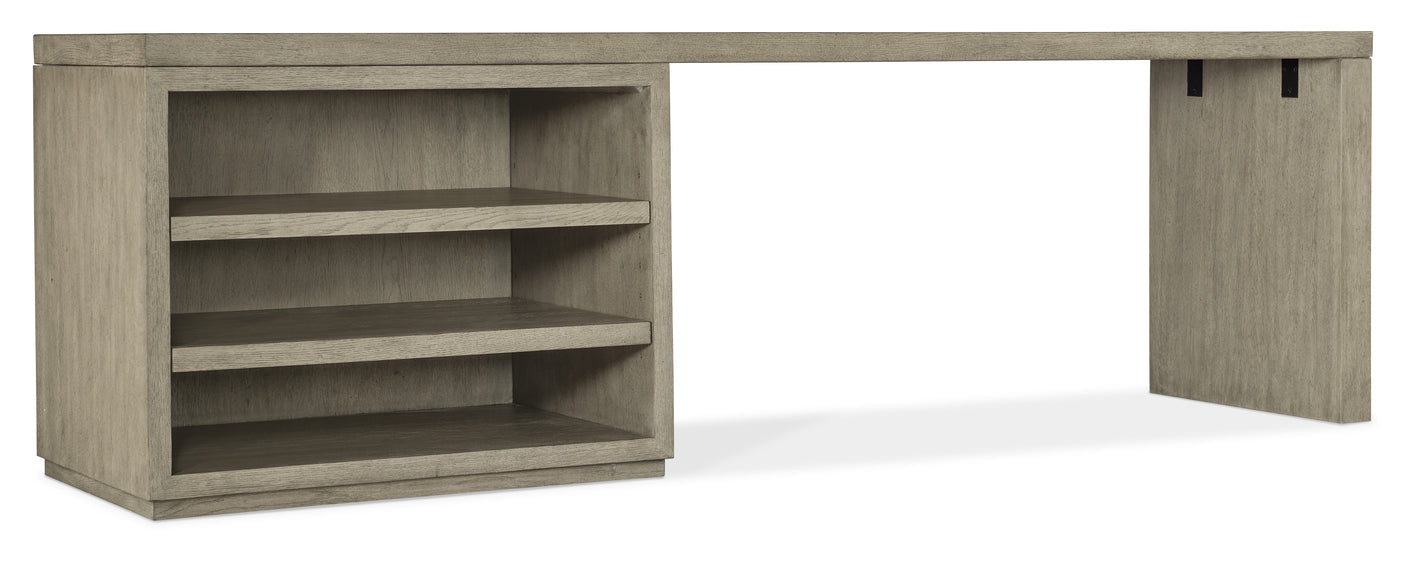 Hooker Furniture Linville Falls Desk - 96in Top-Open Desk Cabinet and 1 Leg 6150-10947-85