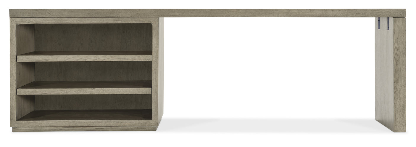 Hooker Furniture Linville Falls Desk - 96in Top-Open Desk Cabinet and 1 Leg 6150-10947-85