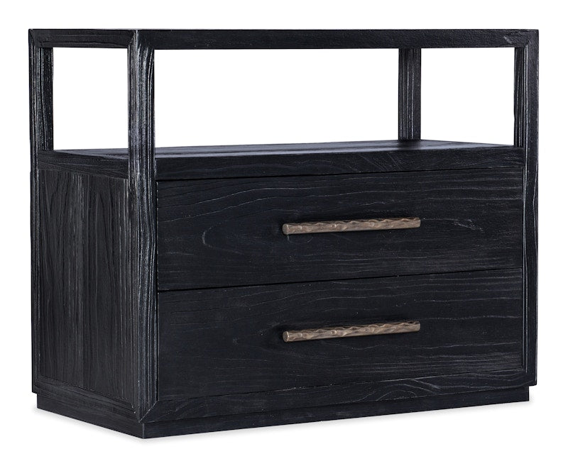 Hooker Furniture Linville Falls Shou Sugi Ban Two Drawer Nightstand 6150-90016-99