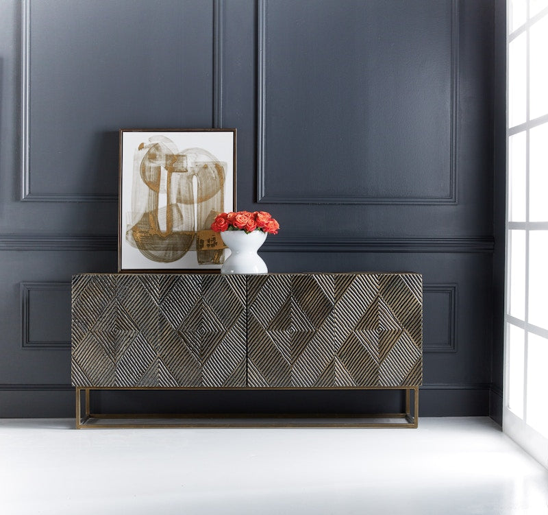 Hooker Furniture Melange Marcellus Four Door Credenza 628-85123-89
