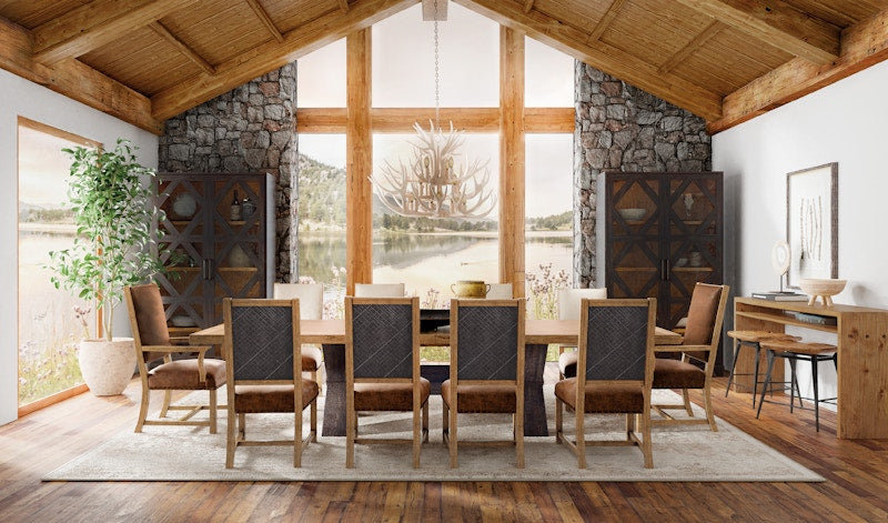 Hooker Furniture Big Sky Trestle Dining Table w/2-20in leaves 6700-75200-80