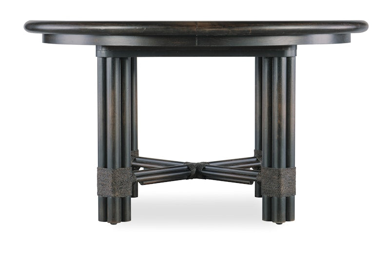 Hooker Furniture Retreat Pole Rattan Round Dining Table w/1-20in leaf 6950-75201-99