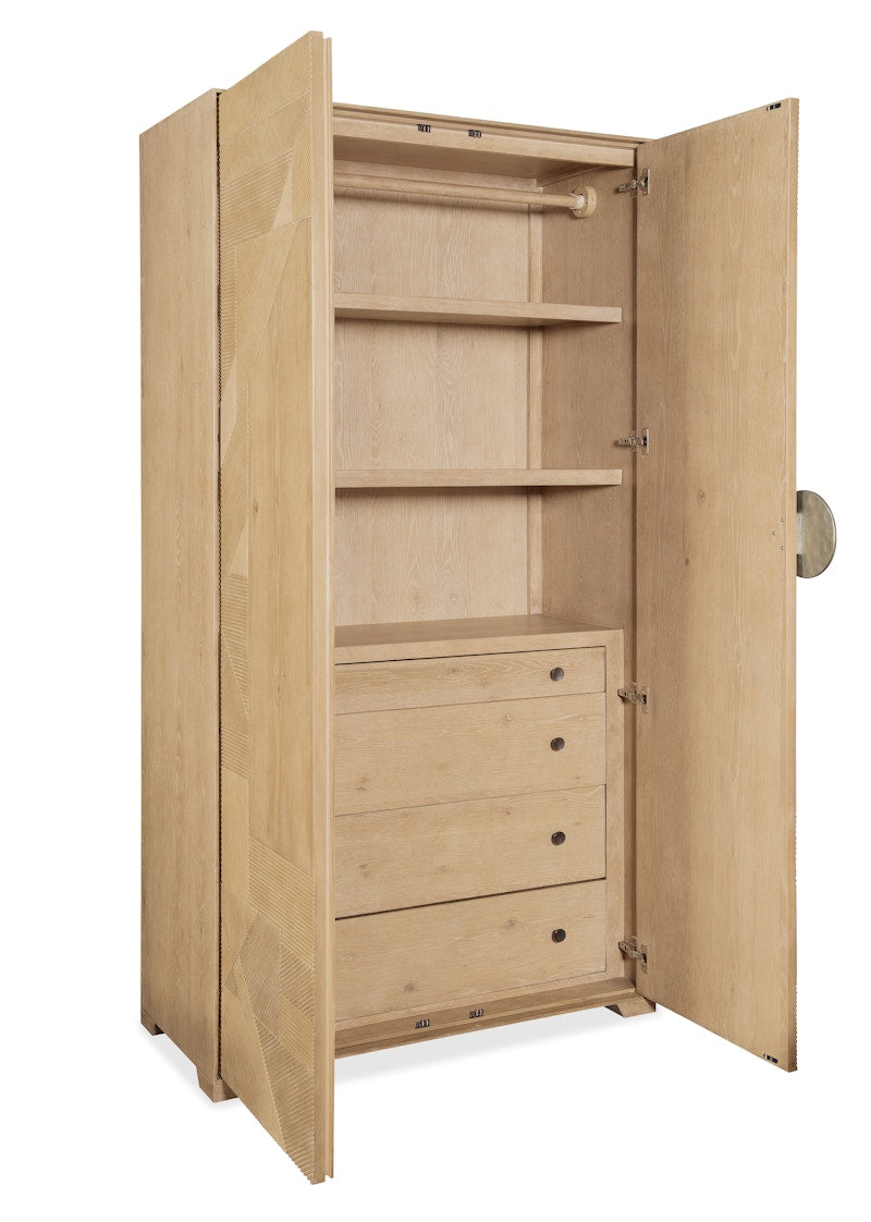 Hooker Furniture Retreat Split Rattan Wardrobe 6950-90013-80