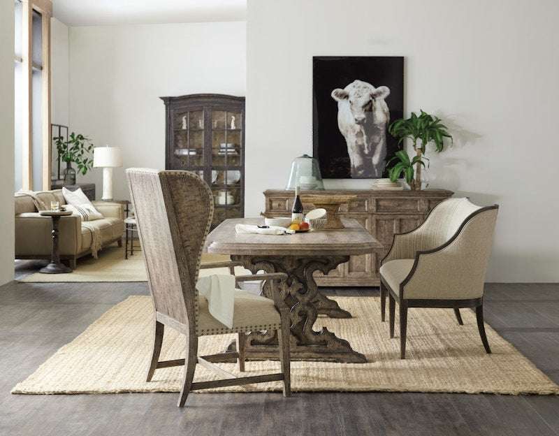 Hooker Furniture La Grange Le Vieux 86in Double Pedestal Table w/2-18in Leaves 6960-75200-81