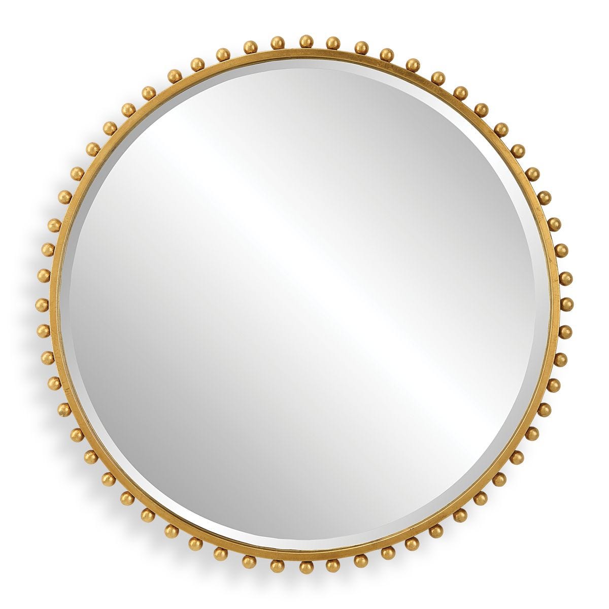 Taza Round Mirror, Gold - Kings Fine Art & Decor