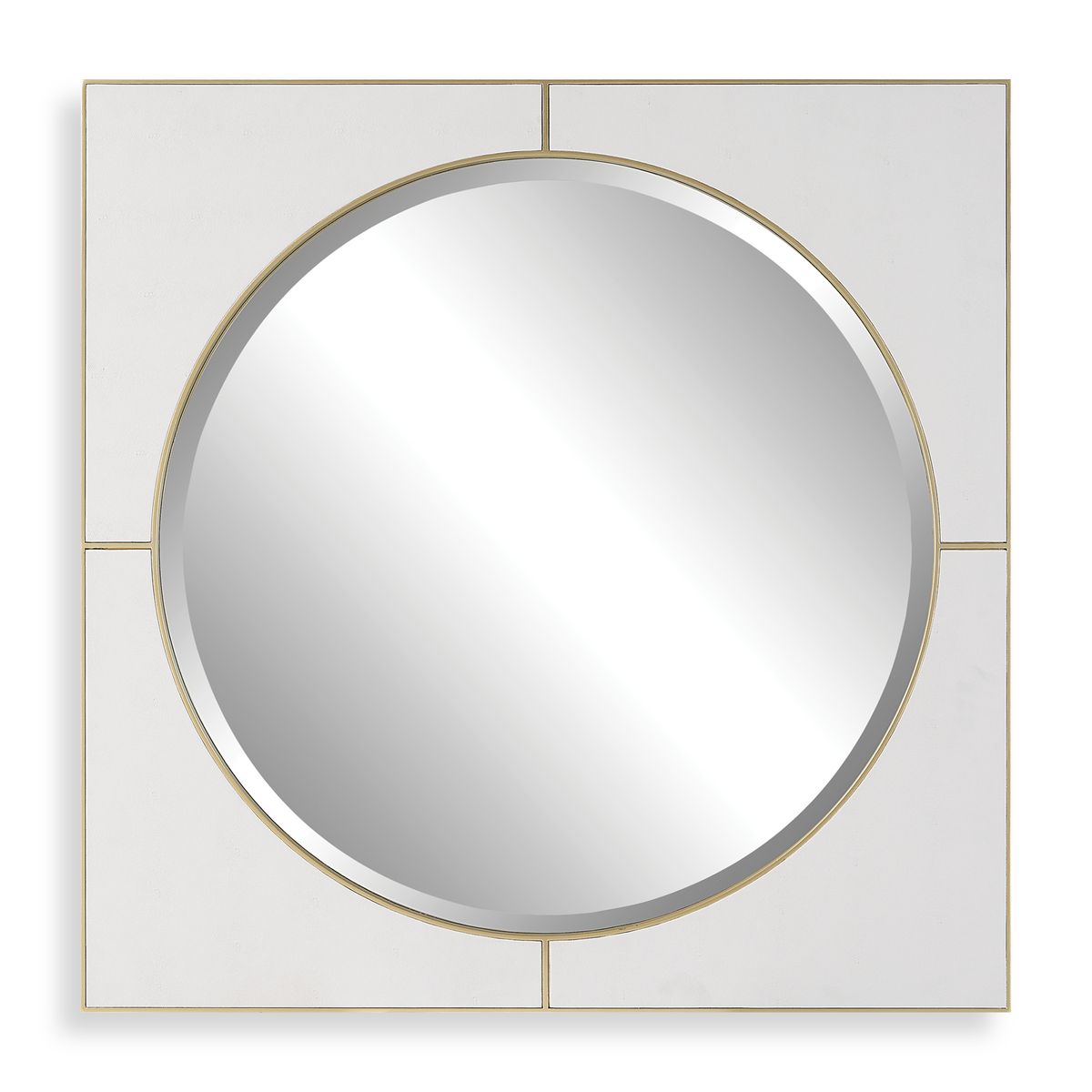 Cyprus Square Mirror, White - Kings Fine Art & Decor