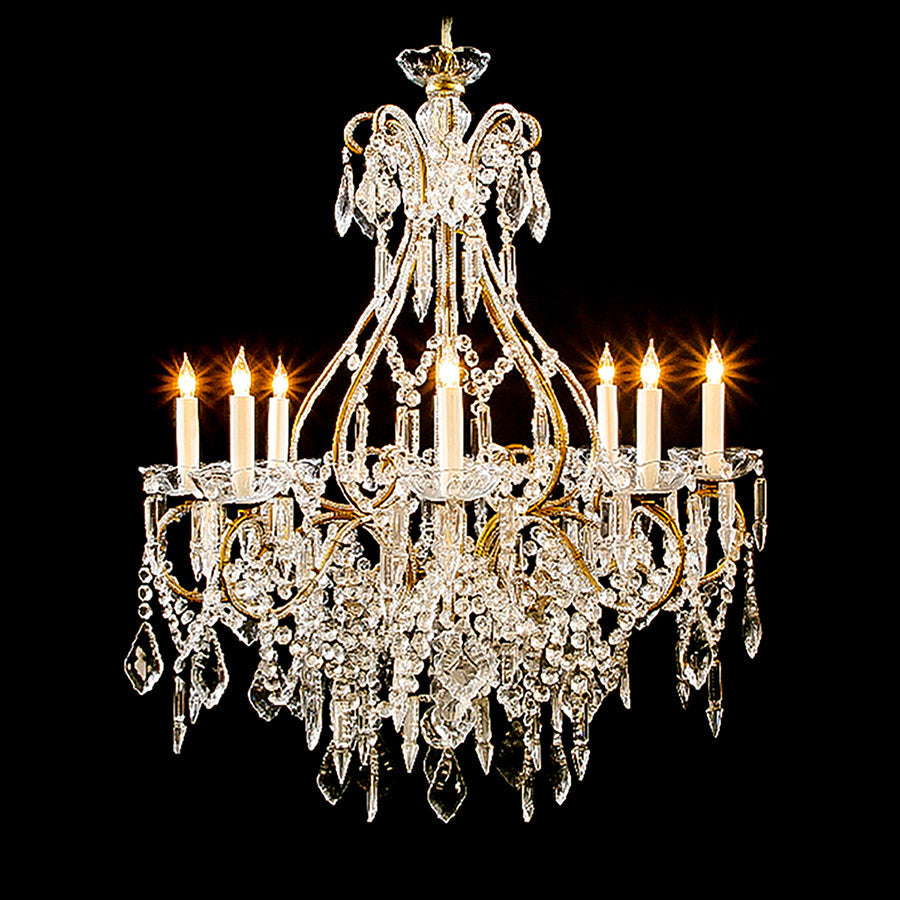 7730-MD0625L8A LT712601 8 Light Beaded Crystal Chandelier (32Hx24D)