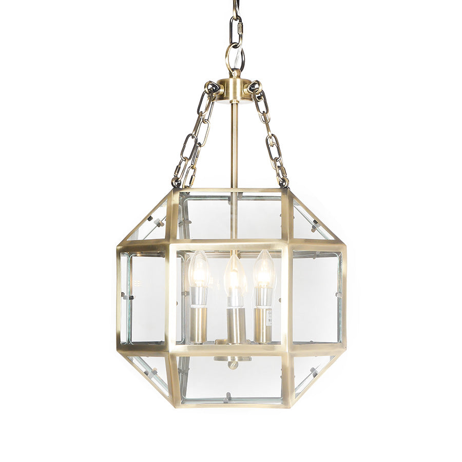 7747-104L3BRZ LT760501 3 Light Iron Chandelier w/Bronze Finish (22Hx14D)