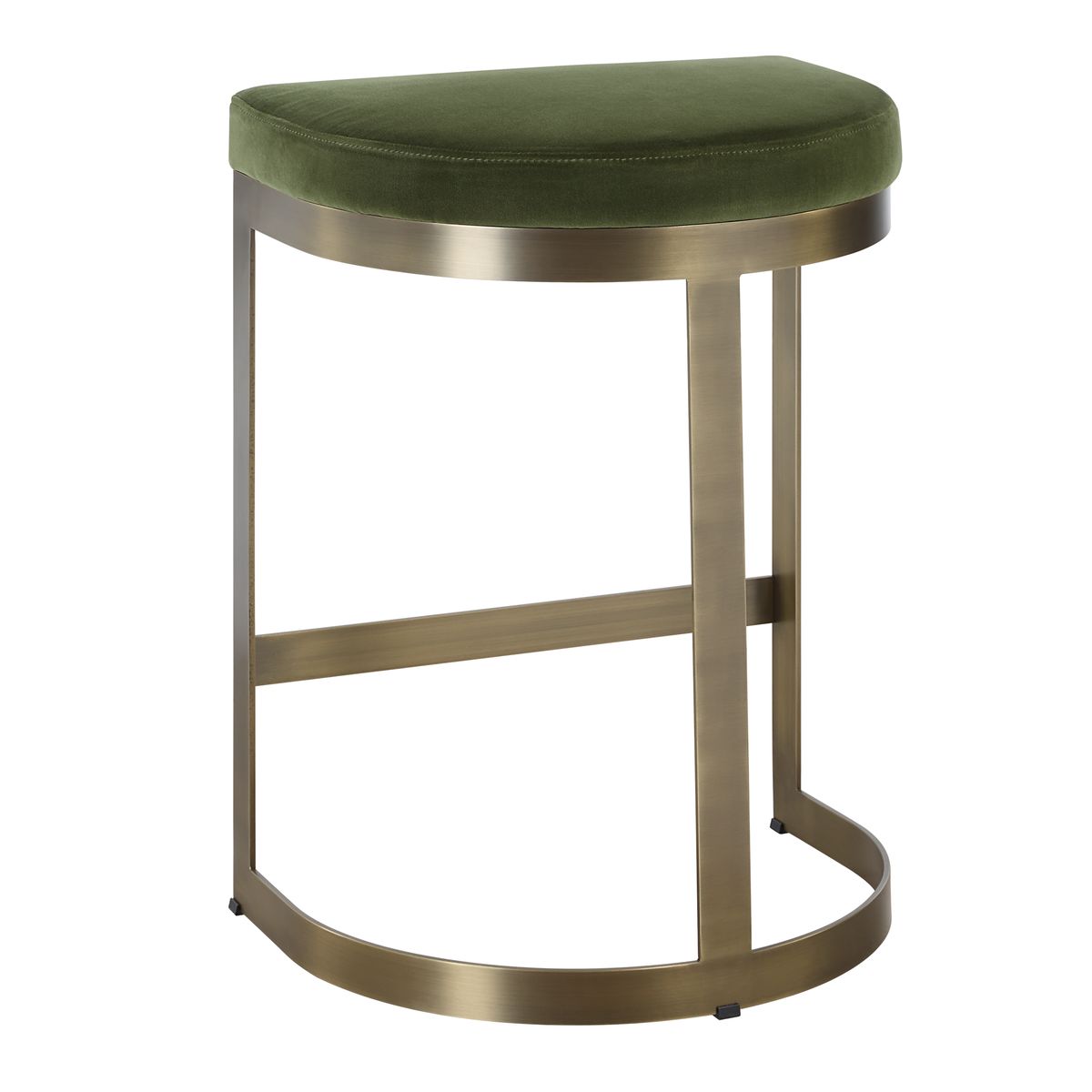 Ivanna Counter Stool, Brass - Moss