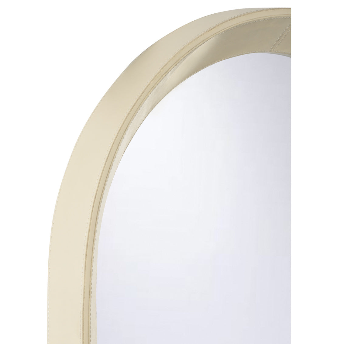 Oval Leather Mirror