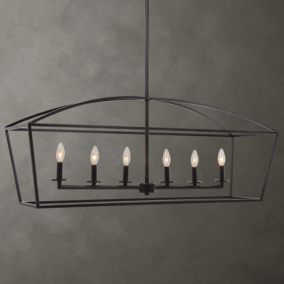 Clayton, 6 Lt Linear Chandelier - Kings Fine Art & Decor