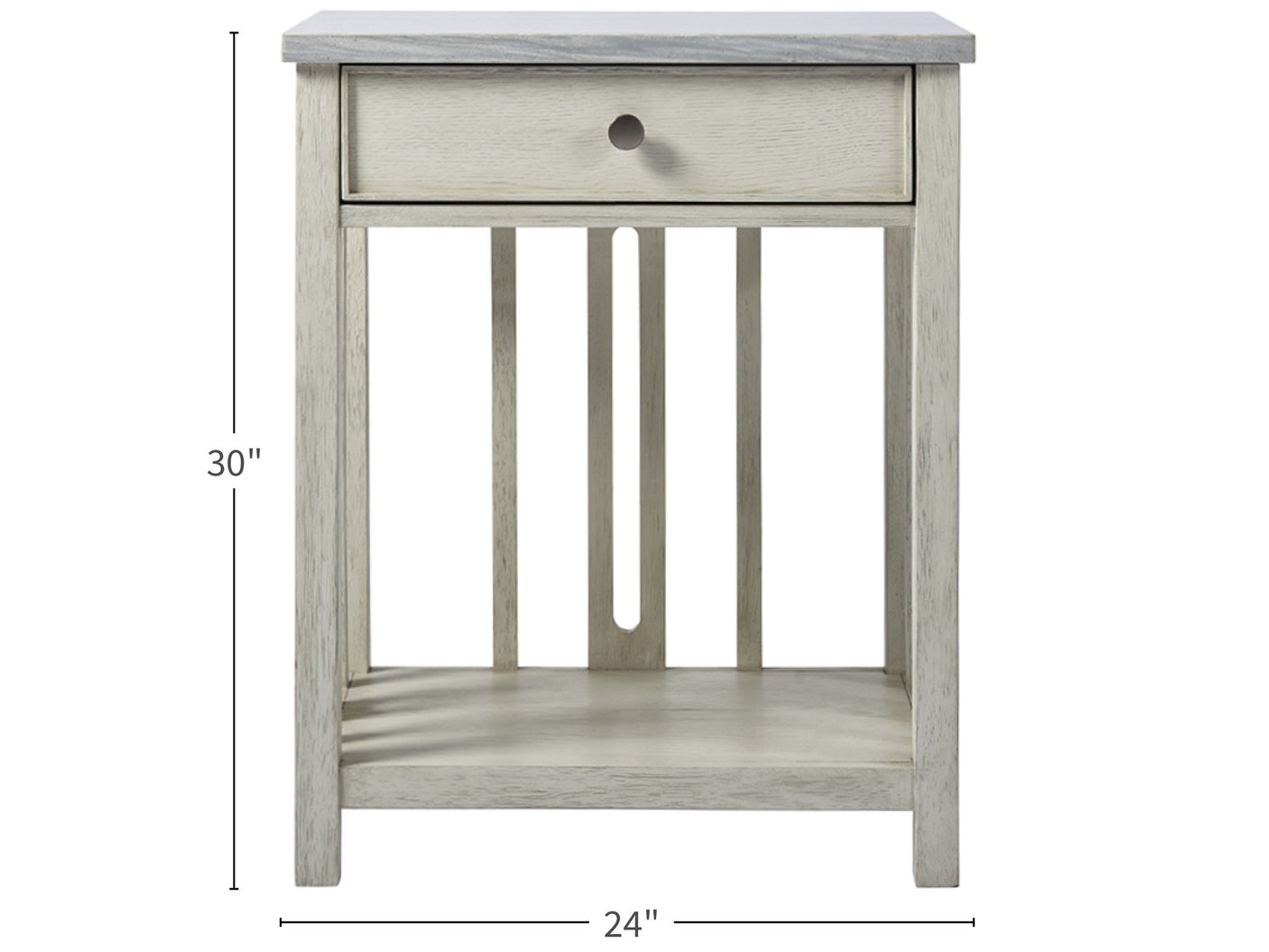 Bedside Table with Stone Top