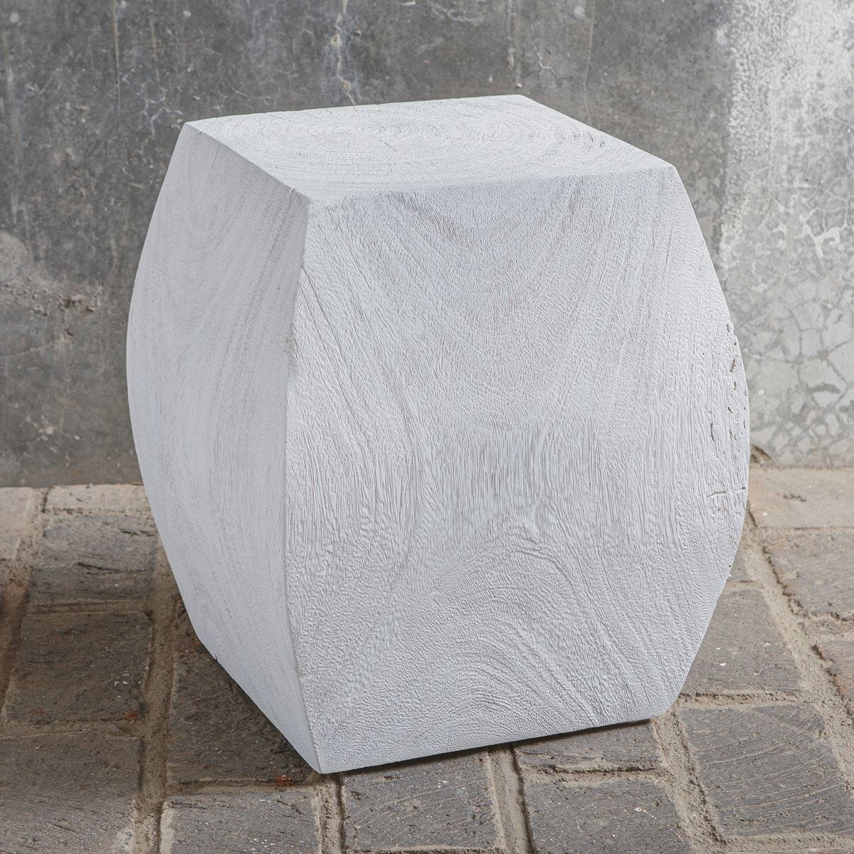 Grove Accent Stool, Ivory