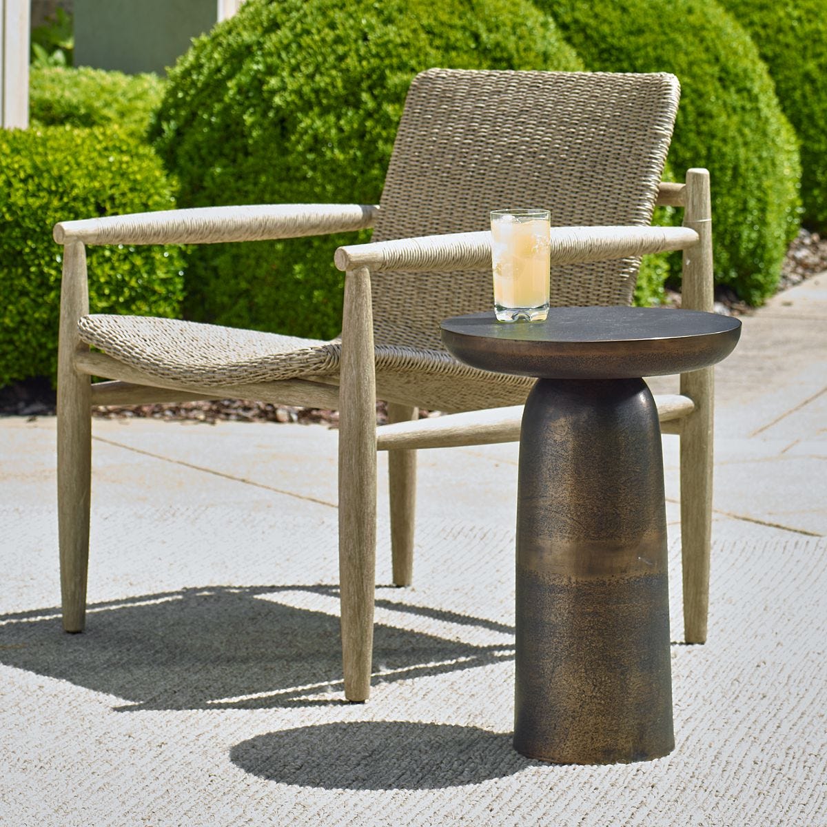 Joppa Outdoor Accent Table, Golden Dark Bronze