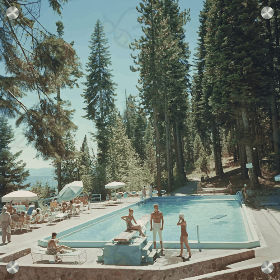 Vintage Pool Scene