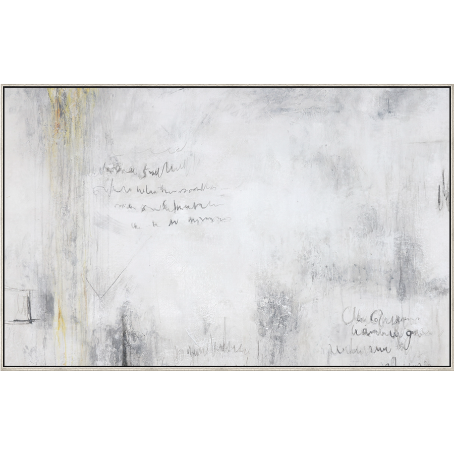 EAHPC22009 - SERENE STUDY I framed floating in a contemporary silver frame. Finished Size: W 80.00 in x H 50.00 in